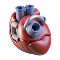 timeless art deco Ultra-detailed, isolated cutout, biomechanical artificial heart valve, professional render with Transparent Background high resolution png