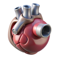 unparalleled gothic Ultra-detailed, isolated cutout, biomechanical artificial heart valve, professional render with Transparent Background perfect clarity png