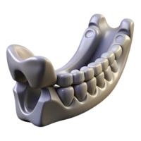 extraordinary nostalgic modern Isolated cutout, ultra-detailed, biomechanical jawbone with reinforced structure with Transparent Background precision png