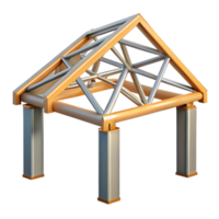 radiant audacieux rétro charpente toit de construction élément, avec transparent Contexte haute résolution png