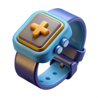 fascinating retro Concept art style, professional render, biomechanical wristwatch with integrated health monitoring, isolated cutout with Transparent Background original png
