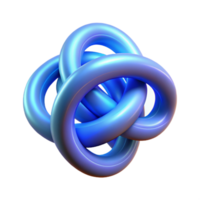 harmonious sumptuous Concept art style, isolated cutout of a single, intricate knot tied from glowing energy ropes with Transparent Background crisp png