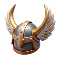dynamic glorious A winged helmet, adorned with feathers and horns with Transparent Background refined png