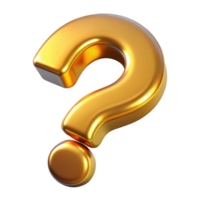hypnotic dynamic elegant A golden, metallic question mark with a brushed metal texture with Transparent Background precision png