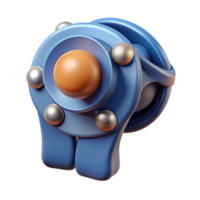spectacular bold impressionist Isolated cutout, concept art style, hyper-specific depiction of a biomechanical shoulder joint with exposed ball bearings with Transparent Background studio quality png
