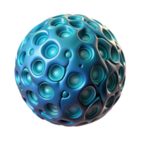 hypnotic passionate bohemian Concept art style, isolated cutout of a single, pulsating, bioluminescent orb with intricate cellular patterns with Transparent Background sharp png
