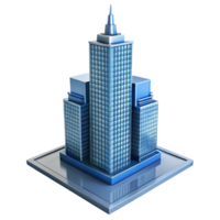 rare avant-garde Modern skyscraper architectural model, with Transparent Background detailed png