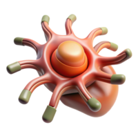 magnificent celebrated Ultra-detailed, concept art style, isolated cutout biomechanical nerve ending with signal amplification and pain suppression with Transparent Background png