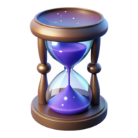 fascinating signature Hyper-specific, isolated cutout of a celestial hourglass filled with stardust, professional render, concept art style with Transparent Background png
