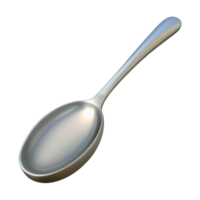 picturesque rare Isolated cutout of a single silver teaspoon, professional render, hyper-specific with Transparent Background png