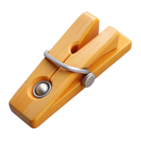 signature geometric Photorealistic, hyper-specific, ultra-detailed concept art of a single wooden clothespin, isolated cutout with Transparent Background detailed png