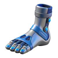 rare vintage Professional render, ultra-detailed, photorealistic biomechanical foot with enhanced gripping pads with Transparent Background sharp png
