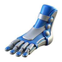 elegant vintage Professional render, ultra-detailed, photorealistic biomechanical foot with enhanced gripping pads with Transparent Background studio quality png