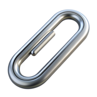 spectacular avant-garde Ultra-detailed, concept art style, isolated cutout of a single paperclip, silver, unbent with Transparent Background detailed png