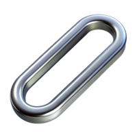 pristine inspired Ultra-detailed, concept art style, isolated cutout of a single paperclip, silver, unbent with Transparent Background png