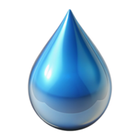 glorious abstract A single, realistic water droplet with internal reflections with Transparent Background 8K png