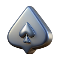 hypnotic minimalist Professional render, isolated cutout, hyper-specific, single playing card, Ace of Spades with Transparent Background precision png
