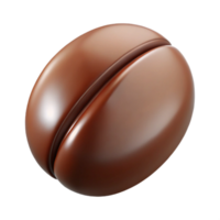 pristine elegant Ultra-detailed, concept art style, isolated cutout, single coffee bean, roasted with Transparent Background studio quality png