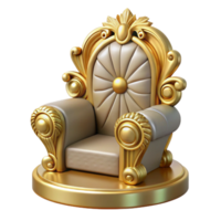 mesmerizing abstract Photorealistic isolated cutout of a single, ornate Throne of Zeus, golden and detailed, isolated cutout with Transparent Background impeccable png