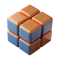 impressive modern Hyper-specific professional render of an isolated, floating, Rubik's Cube mid-solve Isolated cutout with Transparent Background high quality png