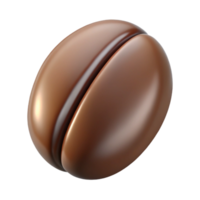 pristine inspired Hyper-specific professional render, isolated cutout, single coffee bean, roasted with Transparent Background png