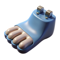 serene standout Photorealistic, ultra-detailed render of a single biomechanical toenail with integrated sensors, isolated cutout with Transparent Background png