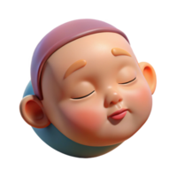 pristine signature Sleeping baby, peaceful expression, with Transparent Background png