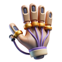 quintessential coastal Isolated cutout, concept art style, hyper-specific visualization of a biomechanical wrist joint with flexible cables with Transparent Background 4K png