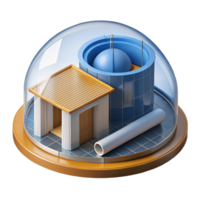 stunning geometric Architectural section technical drawing, with Transparent Background impeccable png