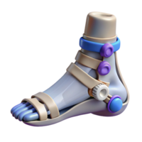 captivating intense tropical Isolated cutout, concept art style, hyper-specific representation of a biomechanical ankle joint with multi-directional articulation with Transparent Background ultra HD png