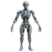 gorgeous calm baroque Professional render, ultra-detailed, photorealistic biomechanical full body exoskeleton with articulated limbs with Transparent Background top-tier png