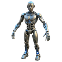 mesmerizing memorable Professional render, ultra-detailed, photorealistic biomechanical full body exoskeleton with articulated limbs with Transparent Background png