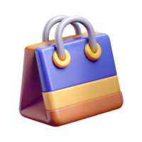 joyful picturesque A single, stylized shopping bag icon with a colorful pattern with Transparent Background exclusive png