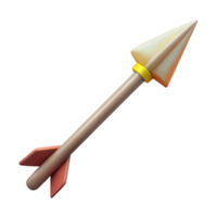 impressive art deco Hyper-specific, professional render of a single tribal arrow with fletching and a bone arrowhead with Transparent Background 4K png