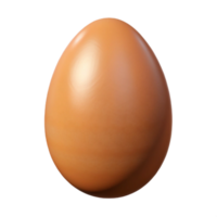 gorgeous modern Photorealistic, ultra-detailed professional render of a single brown chicken egg Isolated cutout with Transparent Background flawless png