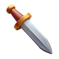 majestic impressionist Professional render of a single Roman gladius, isolated cutout, hyper-specific, photorealistic with Transparent Background professional png