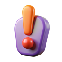 impressive playful art deco A single, stylized exclamation point icon with Transparent Background expertly shot png
