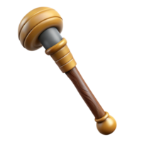 majestic dynamic abstract Hyper-specific isolated cutout professional render of a tribal elder's walking stick carved from a single piece of hardwood with Transparent Background studio quality png