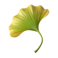 pristine dynamic gothic Ginkgo leaf with Transparent Background studio quality png