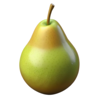 signature traditional Photorealistic, ultra-detailed, hyper-specific professional render of a single ripe Bartlett pear Isolated cutout with Transparent Background fine detail png