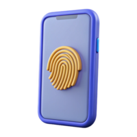 impressive rare Smartphone with fingerprint sensor with Transparent Background png