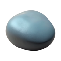joyful beautiful Concept art style, isolated cutout of a single, smooth, grey river stone with Transparent Background perfect clarity png