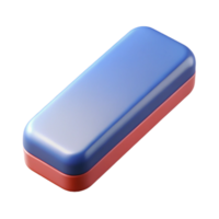 captivating melancholic tropical Hyper-specific professional render of a single eraser, isolated cutout with Transparent Background artisan png
