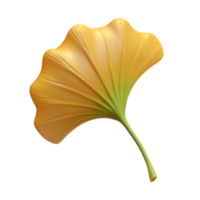 impressive abstract Ginkgo leaf with Transparent Background 4K png