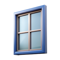 joyful striking Hyper-specific, professional render of a single, modern window frame with Transparent Background top-tier png