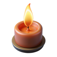 impressive sought-after Photorealistic, ultra-detailed isolated cutout of a single, burning candle flame with Transparent Background png