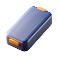 dazzling distinctive Professional render, photorealistic, ultra-detailed isolated cutout of a single, portable power bank with Transparent Background png