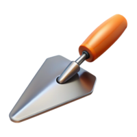 energetic serene Concept art style, isolated cutout of a single, bricklaying trowel, metal with Transparent Background sharp png