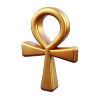 immaculate nostalgic victorian Concept art style isolated cutout of a stylized ancient Egyptian ankh, ultra-detailed with Transparent Background refined png