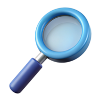 immaculate celebrated A single, magnifying glass with Transparent Background png